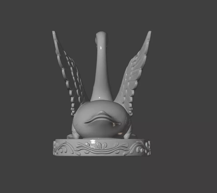 Classical Swan Sculpture 3D print model_6