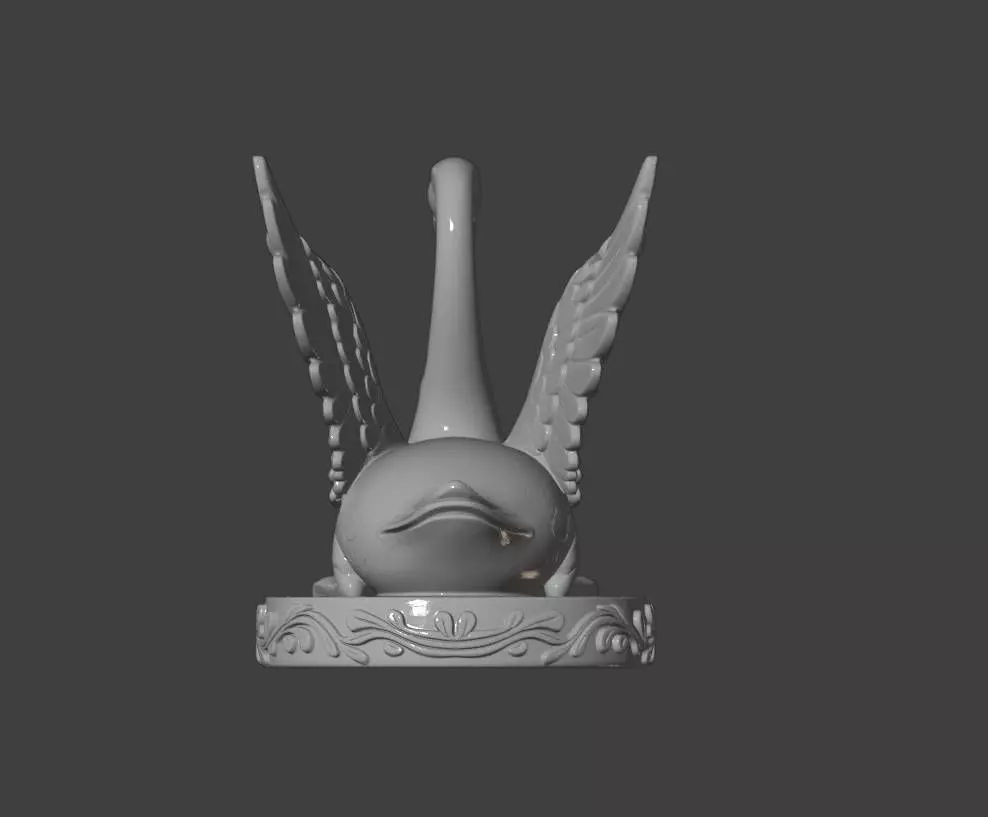 Classical Swan Sculpture 3D print model_3