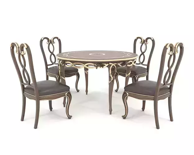 Classic European style Dining Table and Chairs 48