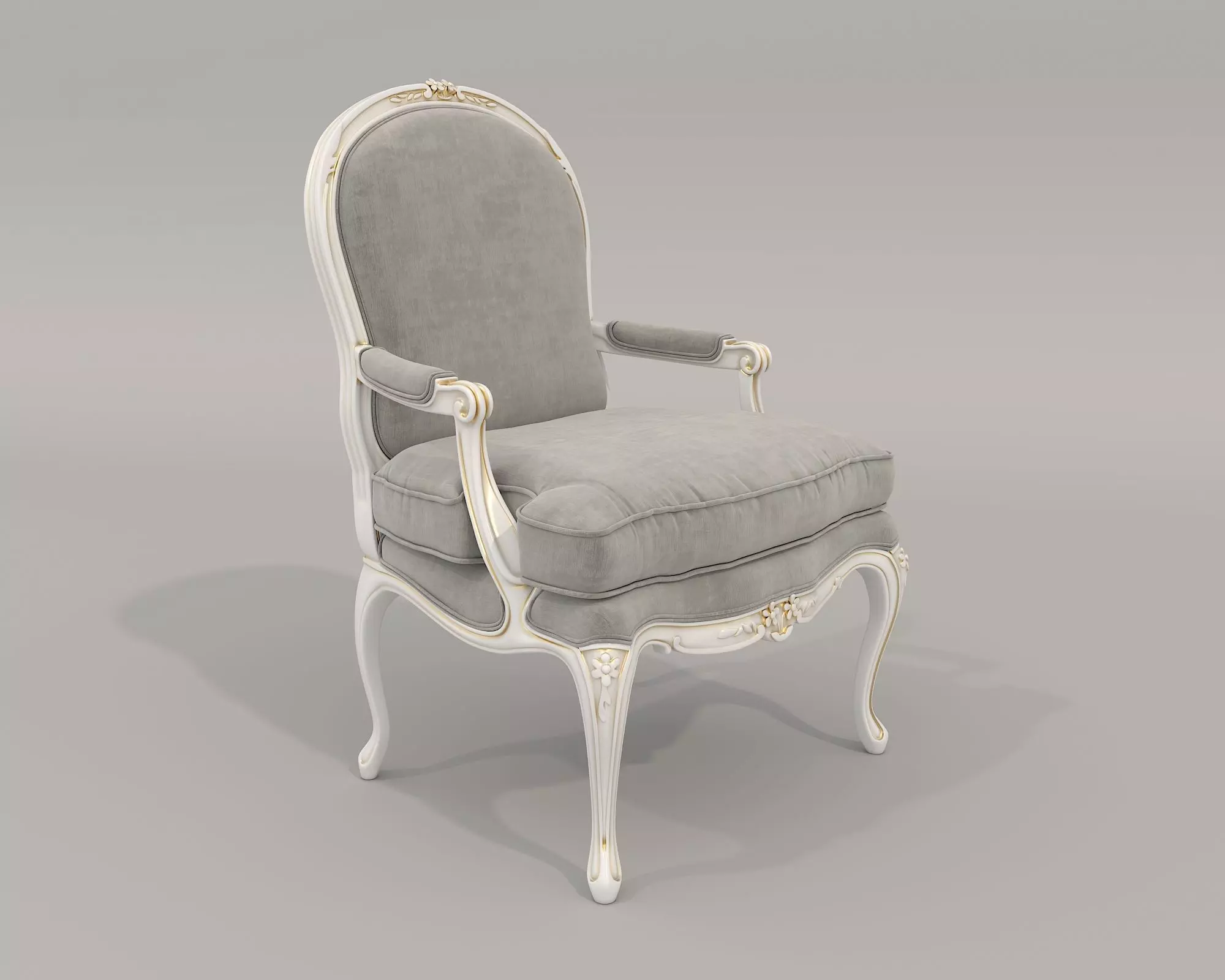 Classic European style Dining Table and Chairs 52 3D model_5