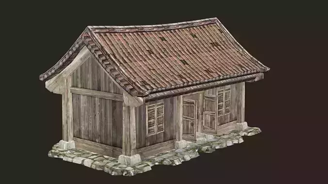 Thatch Hut House 11 For Games and Films 3D Model Low-poly 3D model