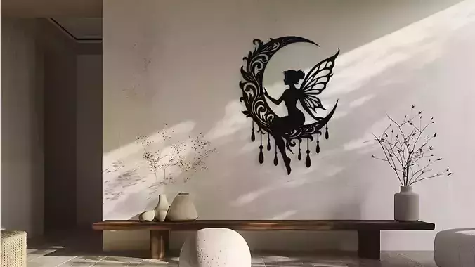 Moon Fairy Wall Decor Art