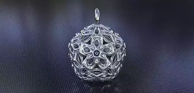 BRO ICOSAHEDRON A1 PENDANT Hollow sphere necklace pendant 3D print model