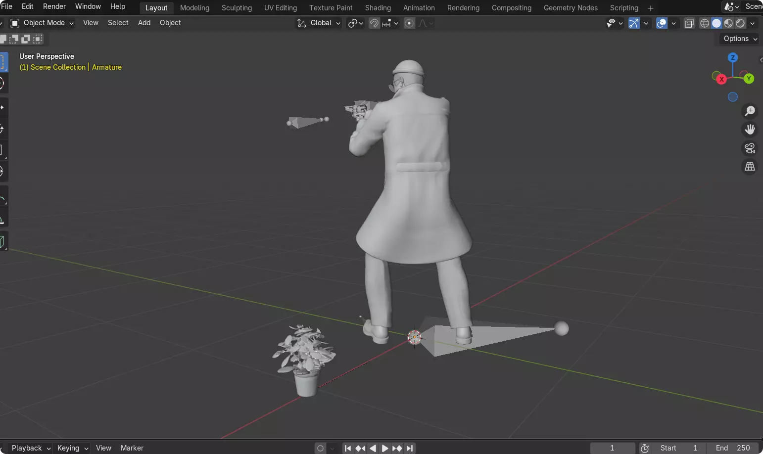 Jean Reno as Leon The Professional Fully Rigged for Unreal Low-poly 3D model_21