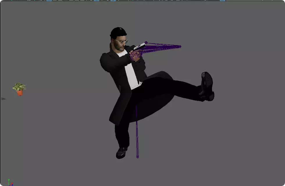 Jean Reno as Leon The Professional Fully Rigged for Unreal Low-poly 3D model_18
