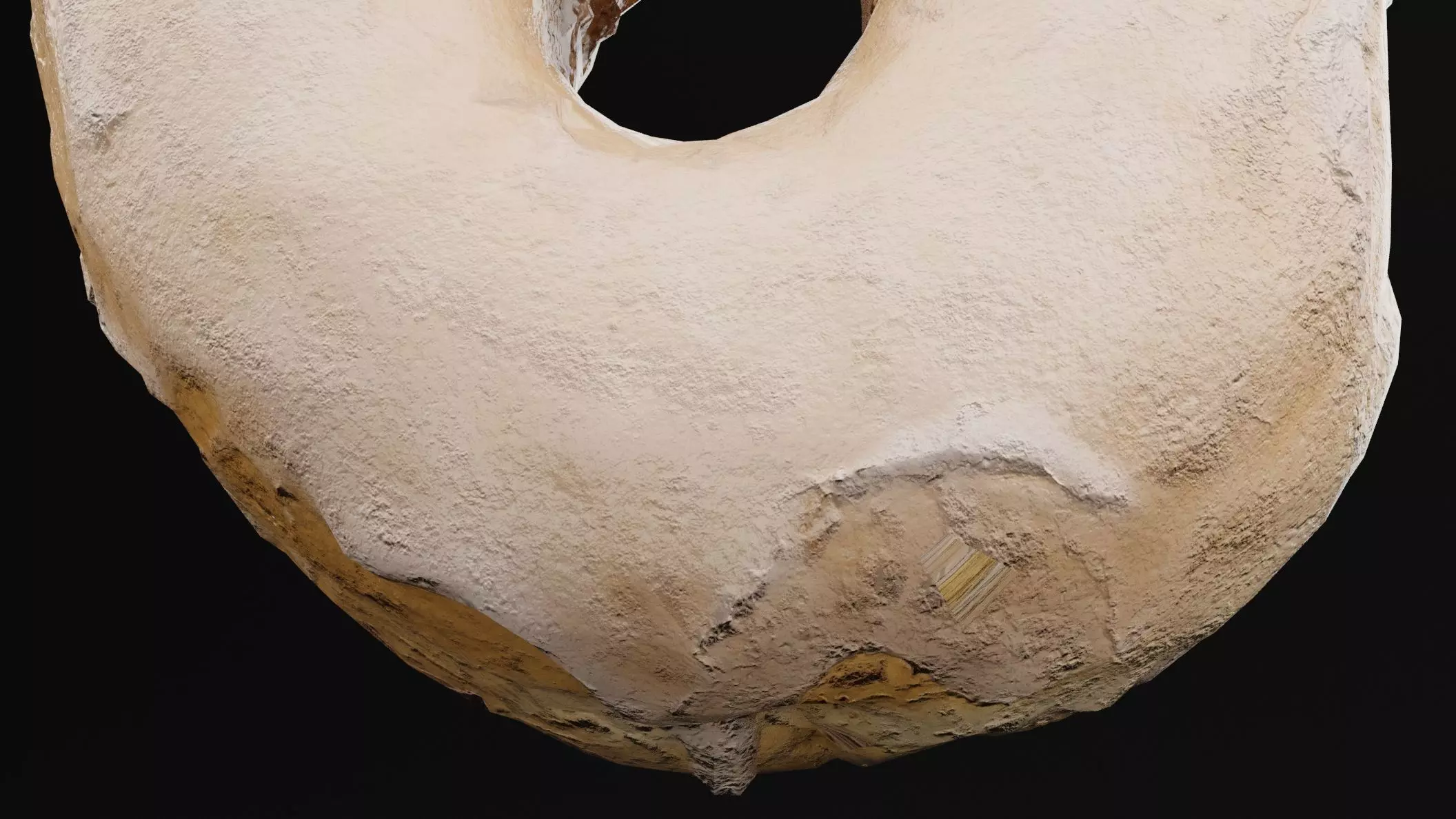 White Chocolate Donut Low-poly 3D model_1