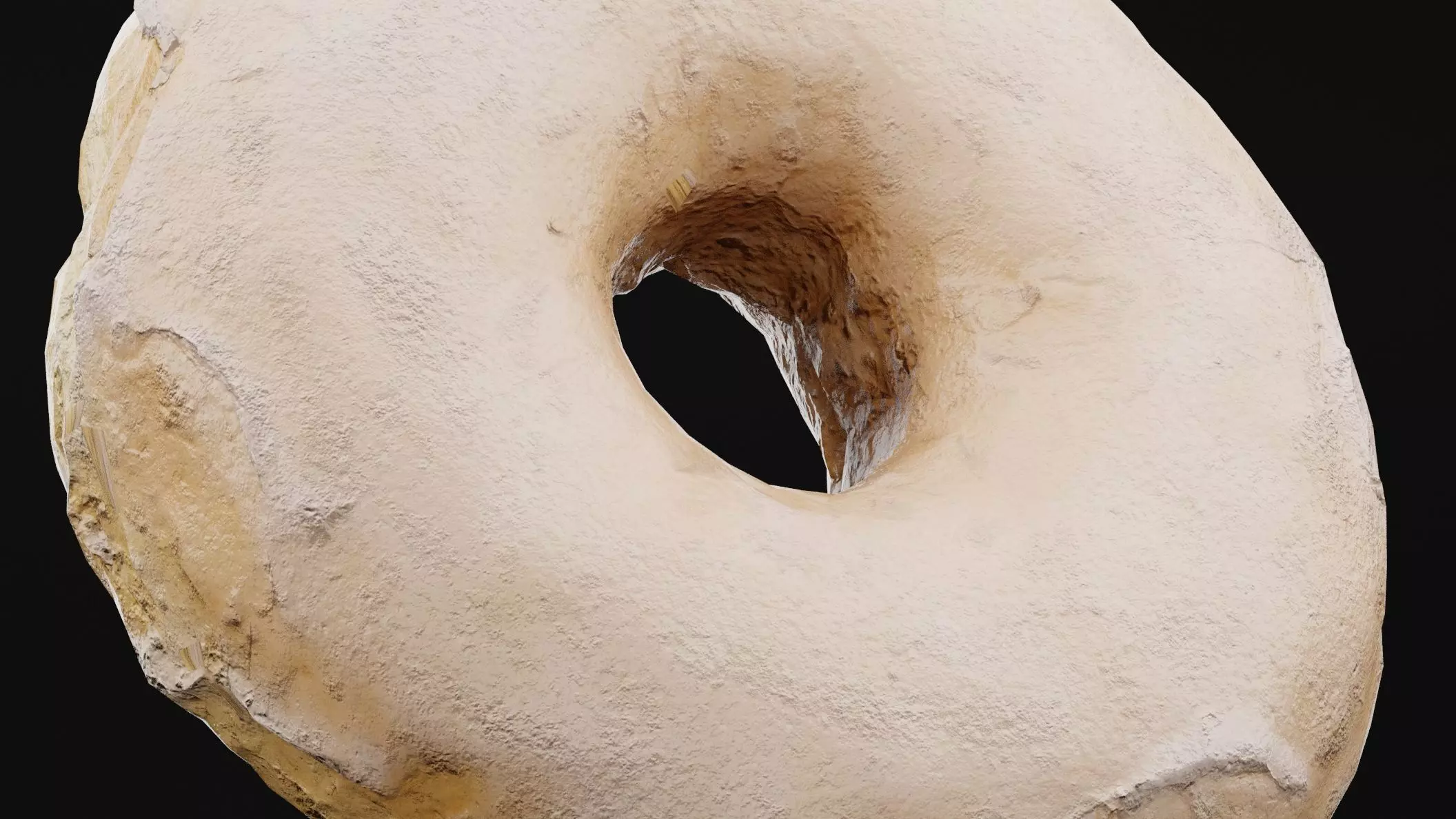 White Chocolate Donut Low-poly 3D model_3