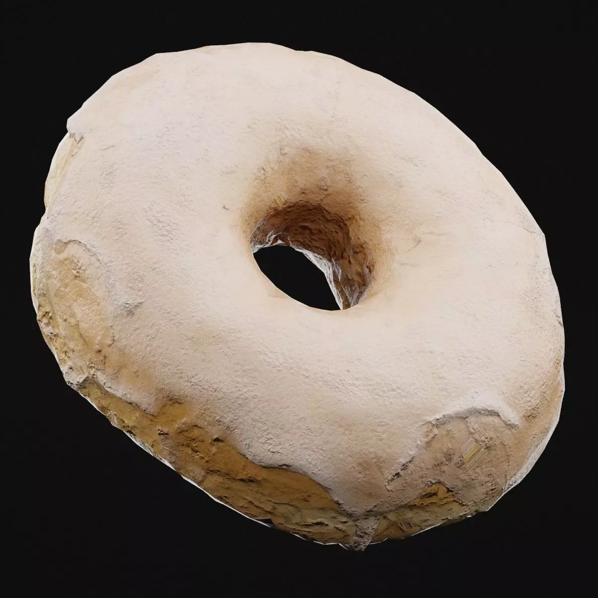 White Chocolate Donut Low-poly 3D model_5