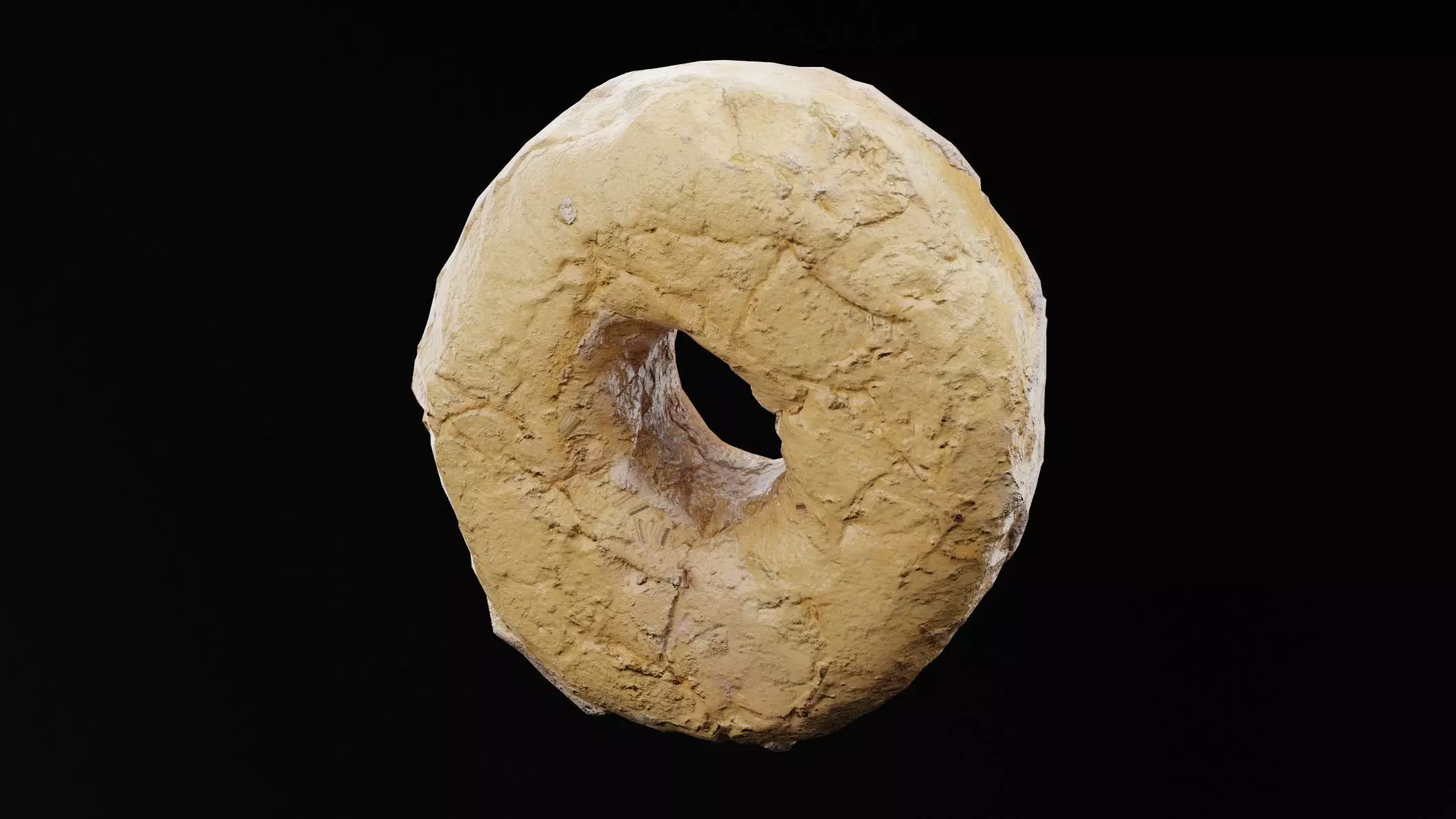 White Chocolate Donut Low-poly 3D model_2