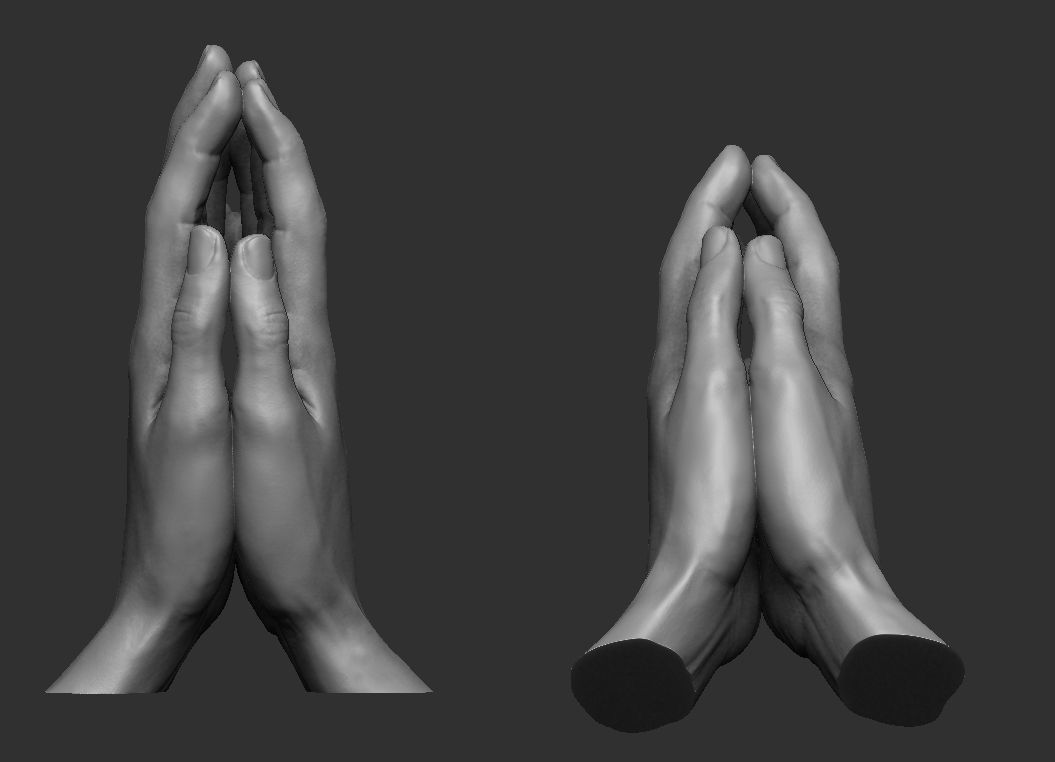 Praying hands 3D print model_3