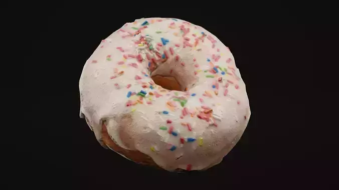 White Sprinkle Donut