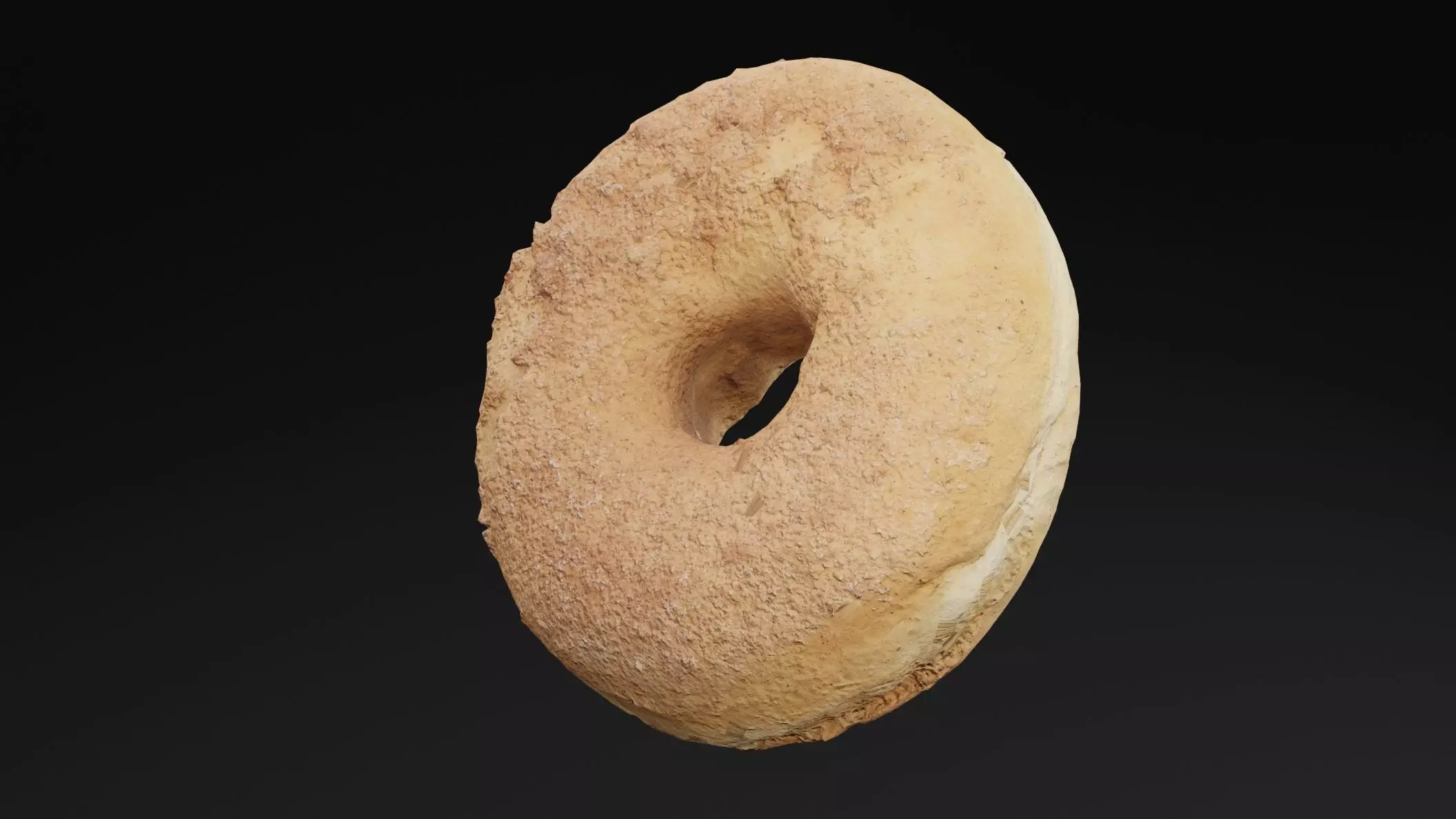 Sugar Glazed Donut Low-poly 3D model_4