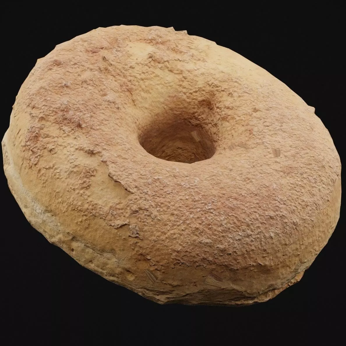 Sugar Glazed Donut Low-poly 3D model_5