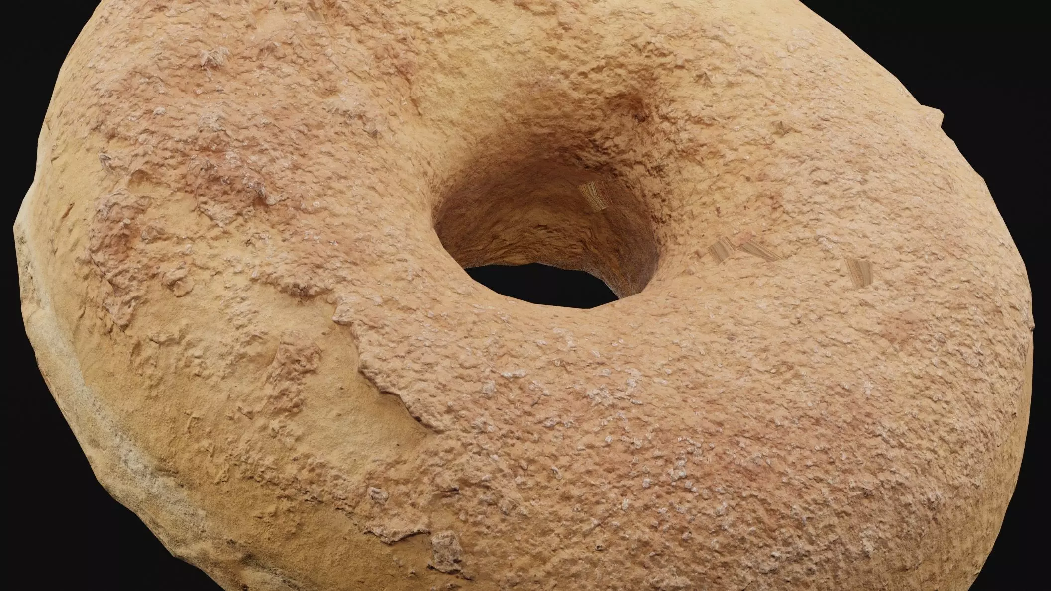 Sugar Glazed Donut Low-poly 3D model_3