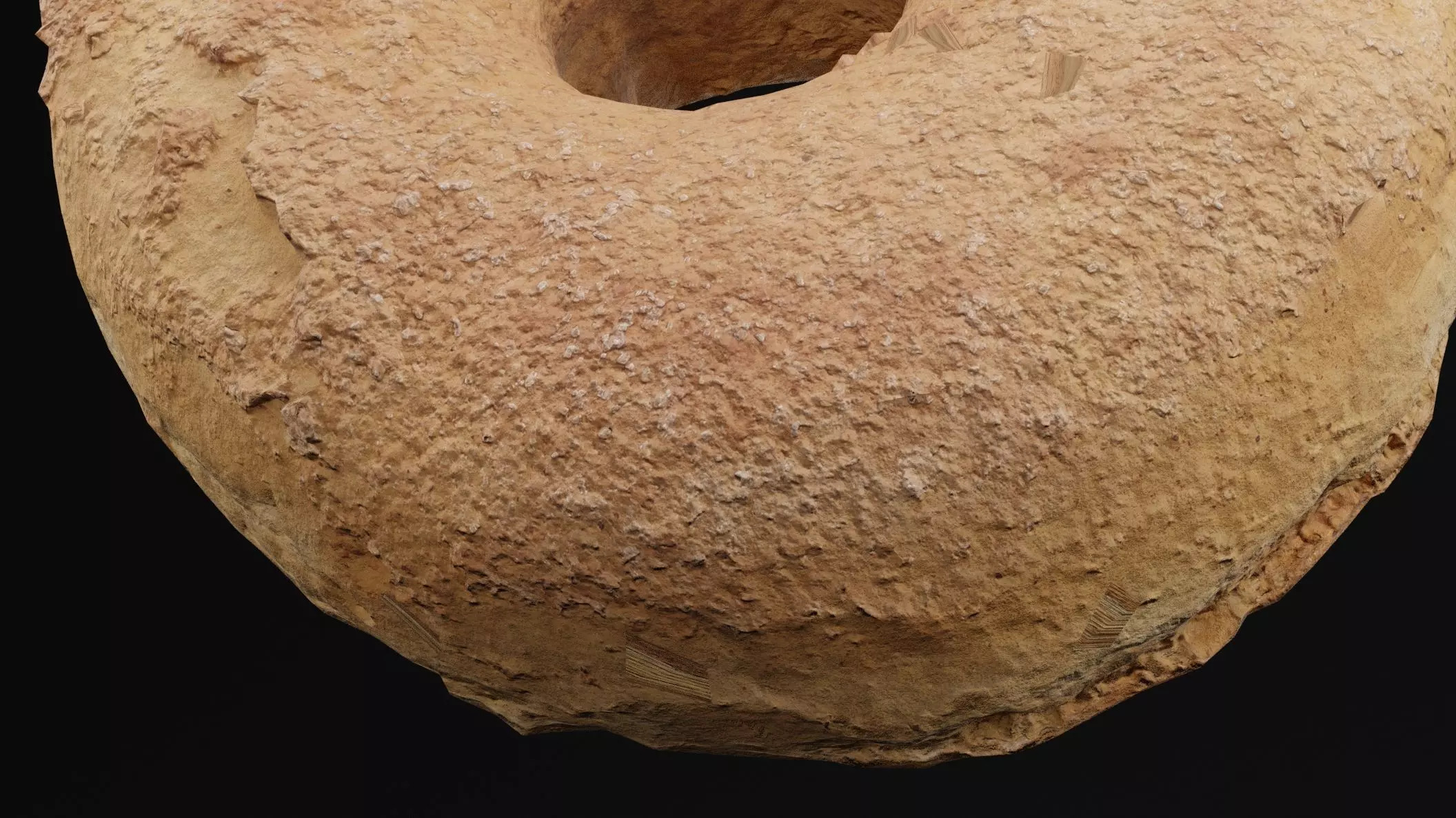 Sugar Glazed Donut Low-poly 3D model_1