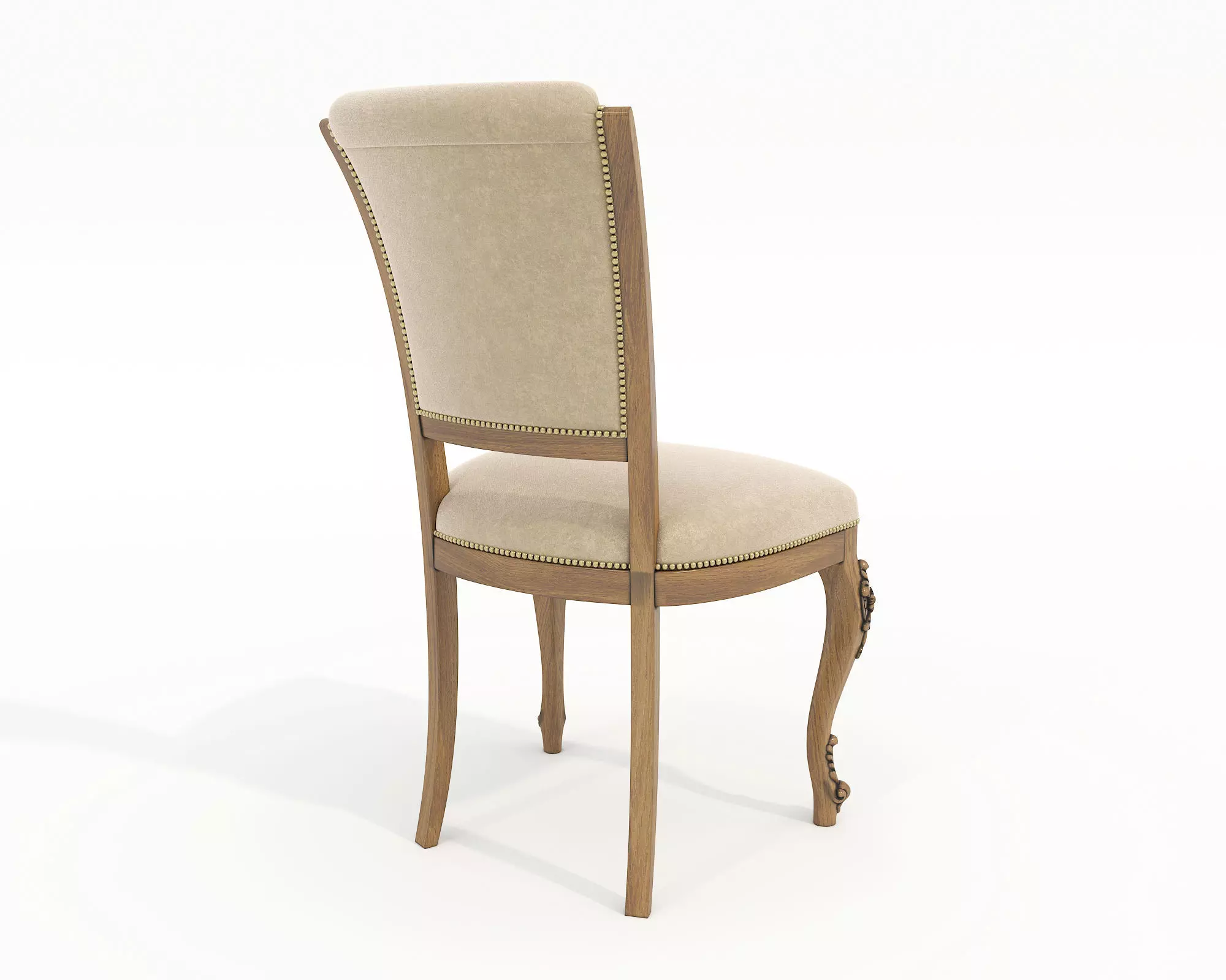 European style Dining Table and Chairs 15 3D model_6