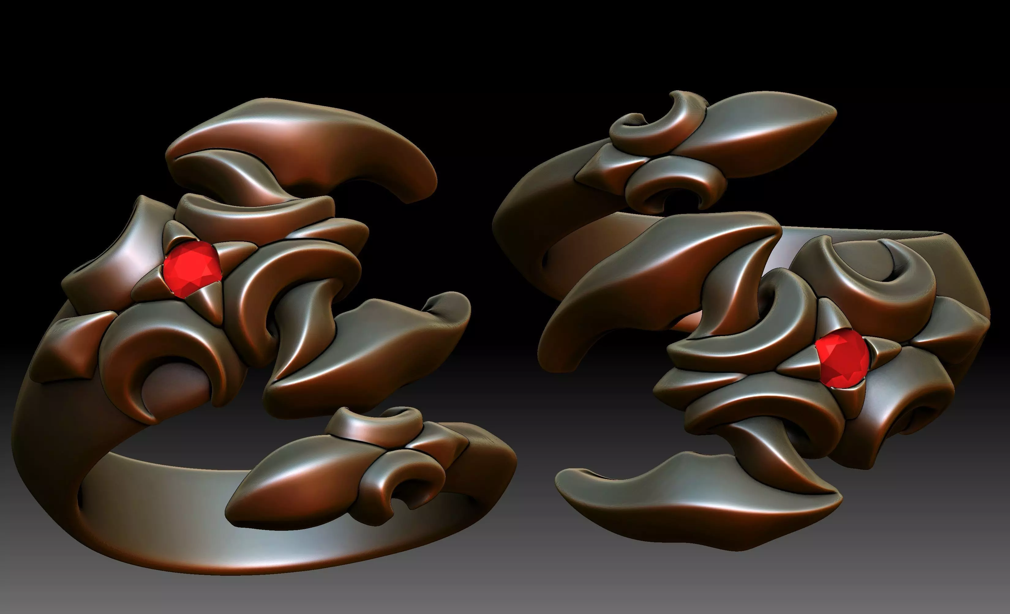 scorpion ring 3D print model_3