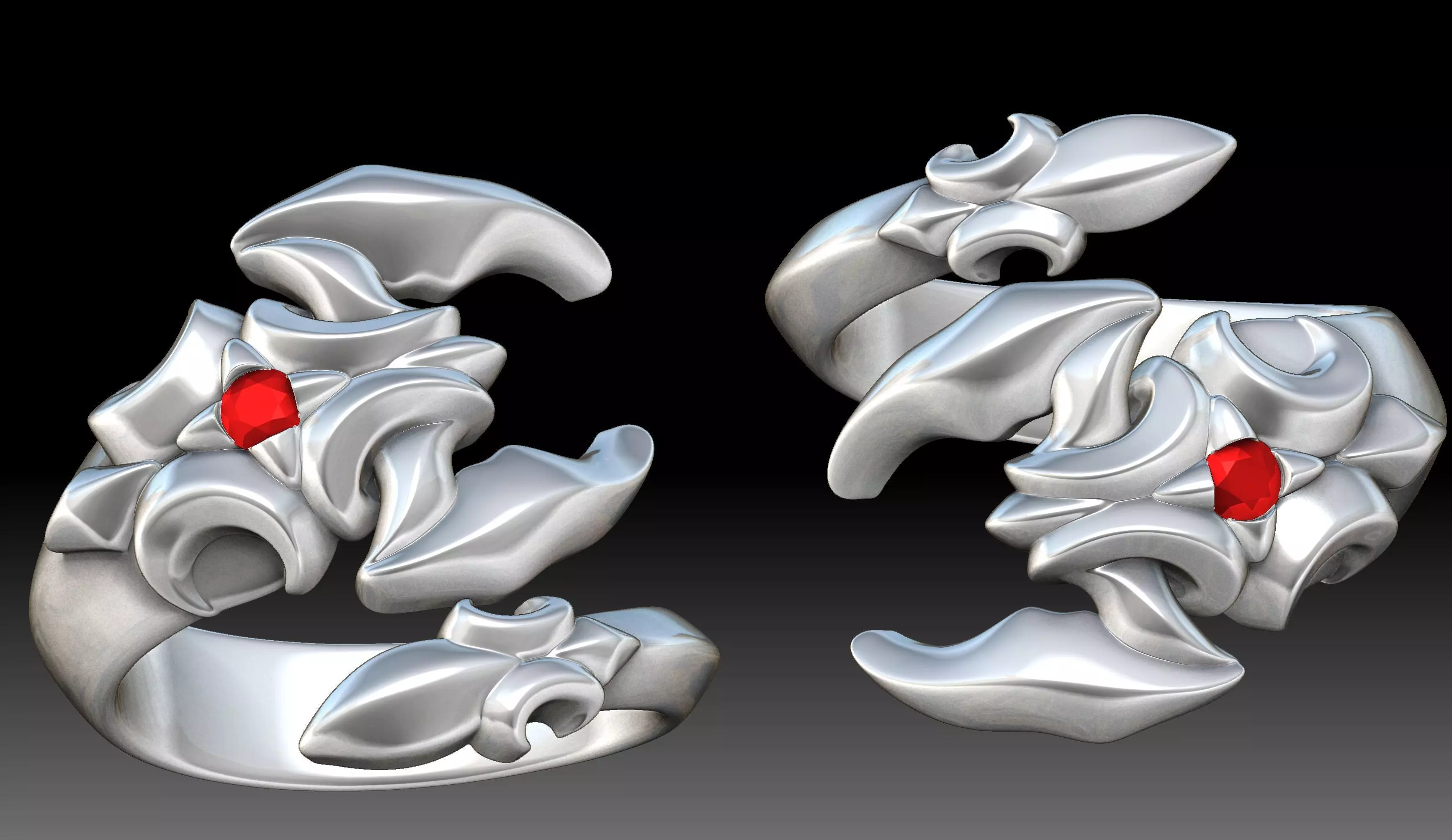 scorpion ring 3D print model_7