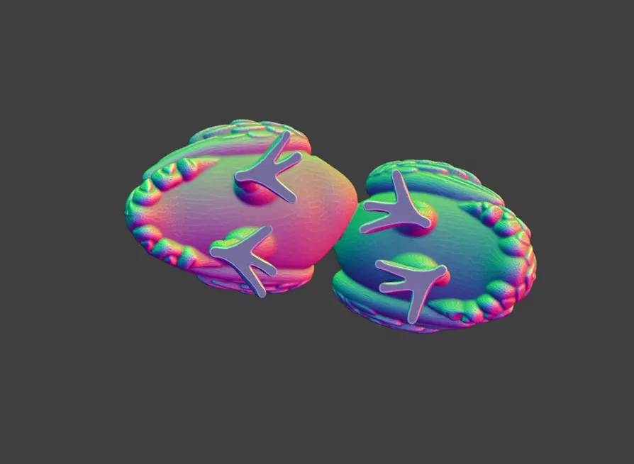 3D model of crane sculpture  stone carving   3D print model_2