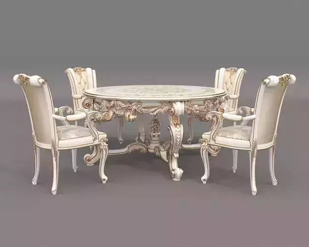 Classic European style Dining Table and Chairs 58