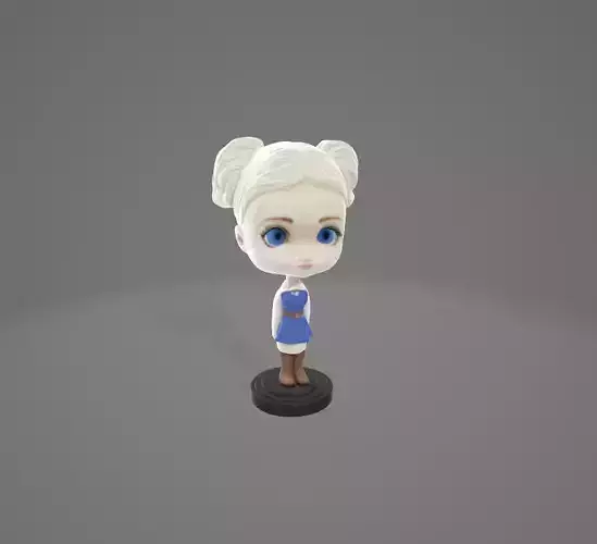 Winter Charm Bobblehead Girl 3D model Winter Charm Bobblehead Girl 3D model