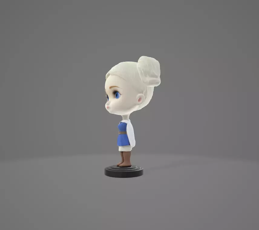 Winter Charm Bobblehead Girl 3D model_4