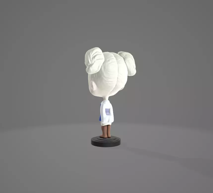 Winter Charm Bobblehead Girl 3D model_5