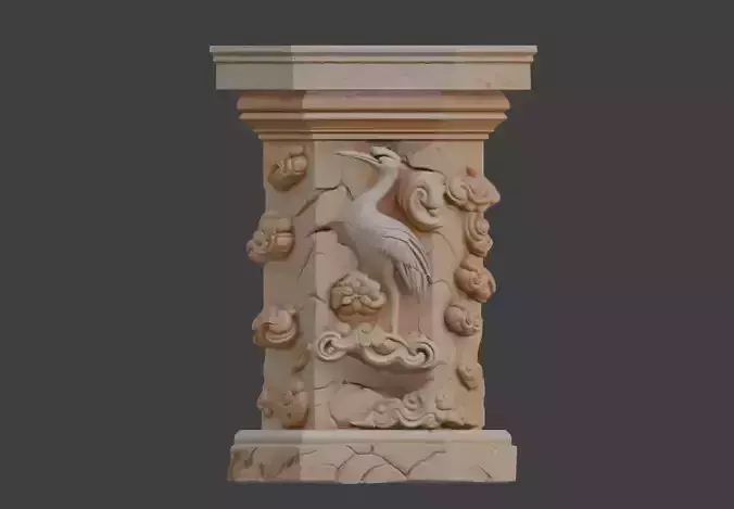 Ancient tomb stone pillars stone piers