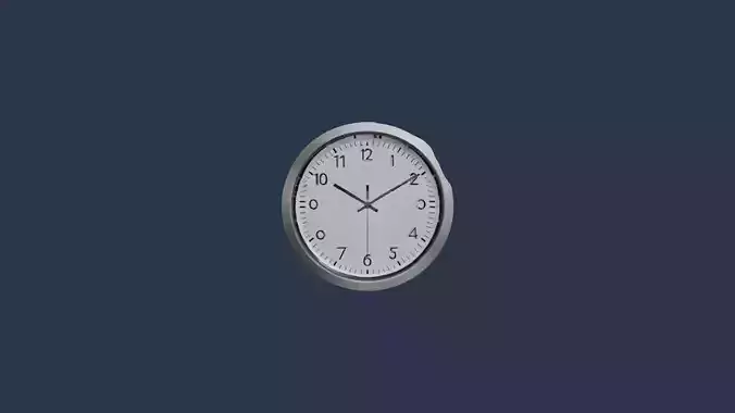 Round wall clock with numbers