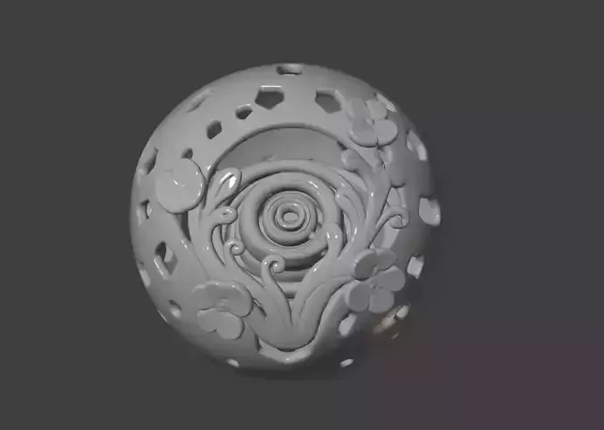 Exquisite Hollow Floral Sphere Decorative Ornament 