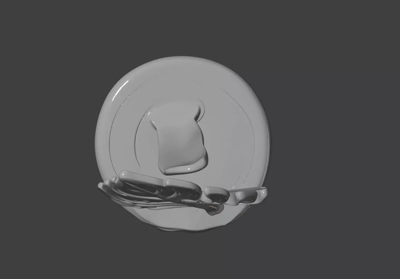 Modern Monstera Leaf Decorative Ornament  3D print model_6