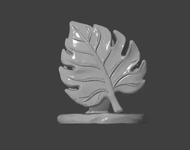 Modern Monstera Leaf Decorative Ornament  3D print model