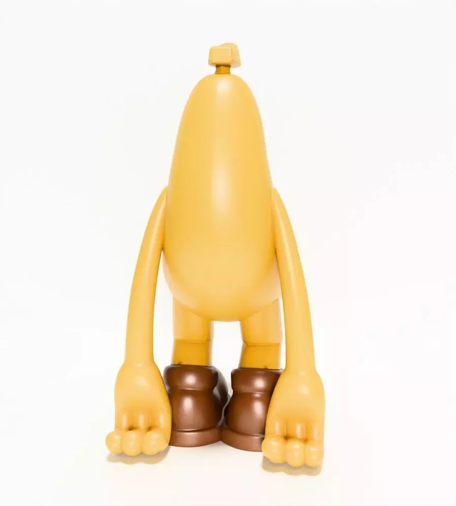 Banana Blushing Peel POP MART toy 3D print model_12