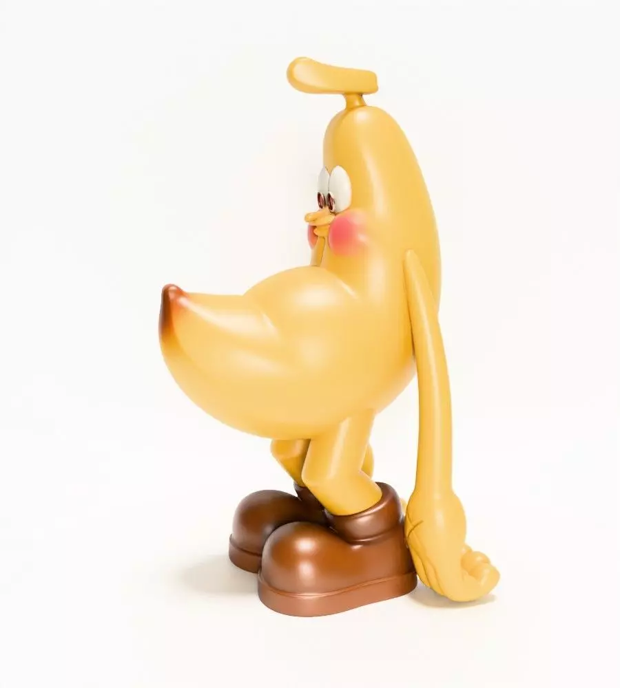 Banana Blushing Peel POP MART toy 3D print model_5