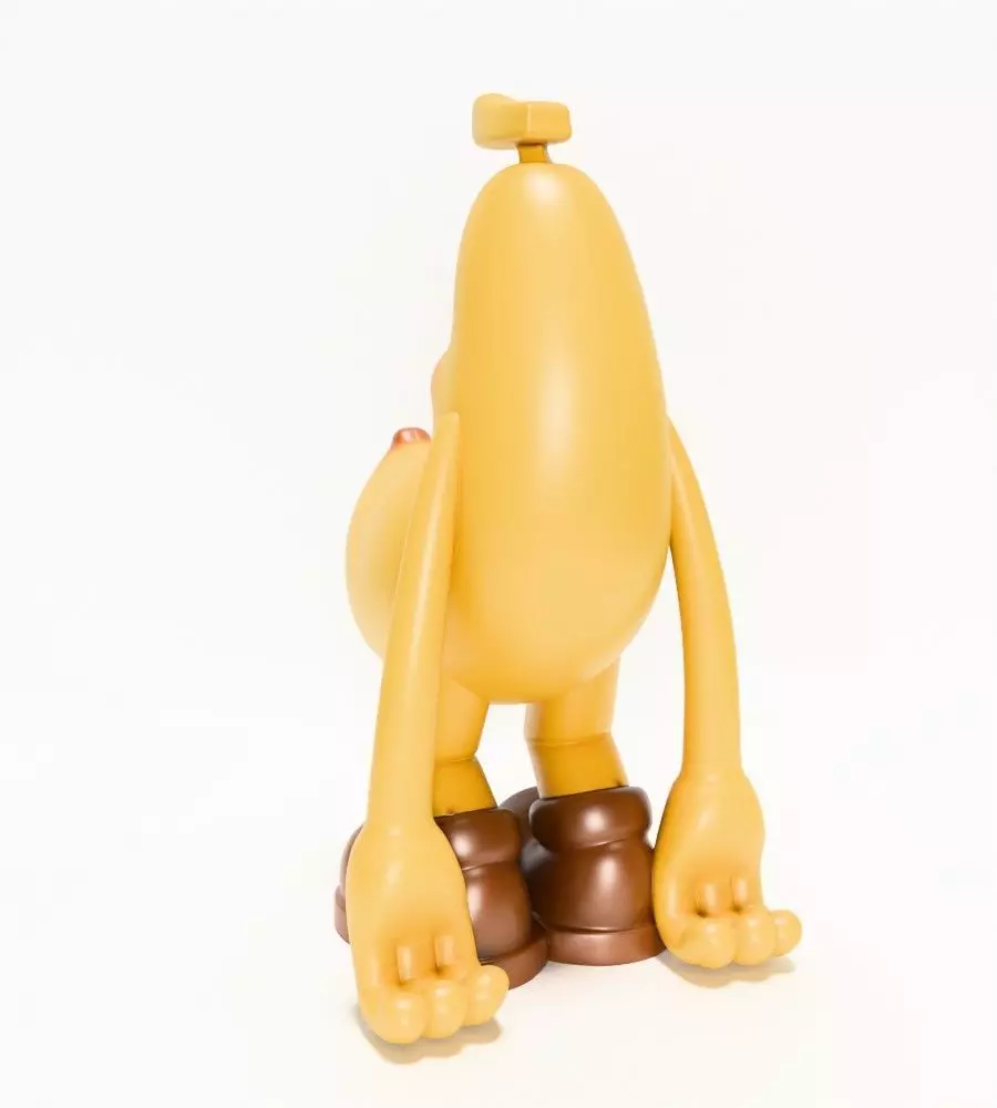 Banana Blushing Peel POP MART toy 3D print model_10