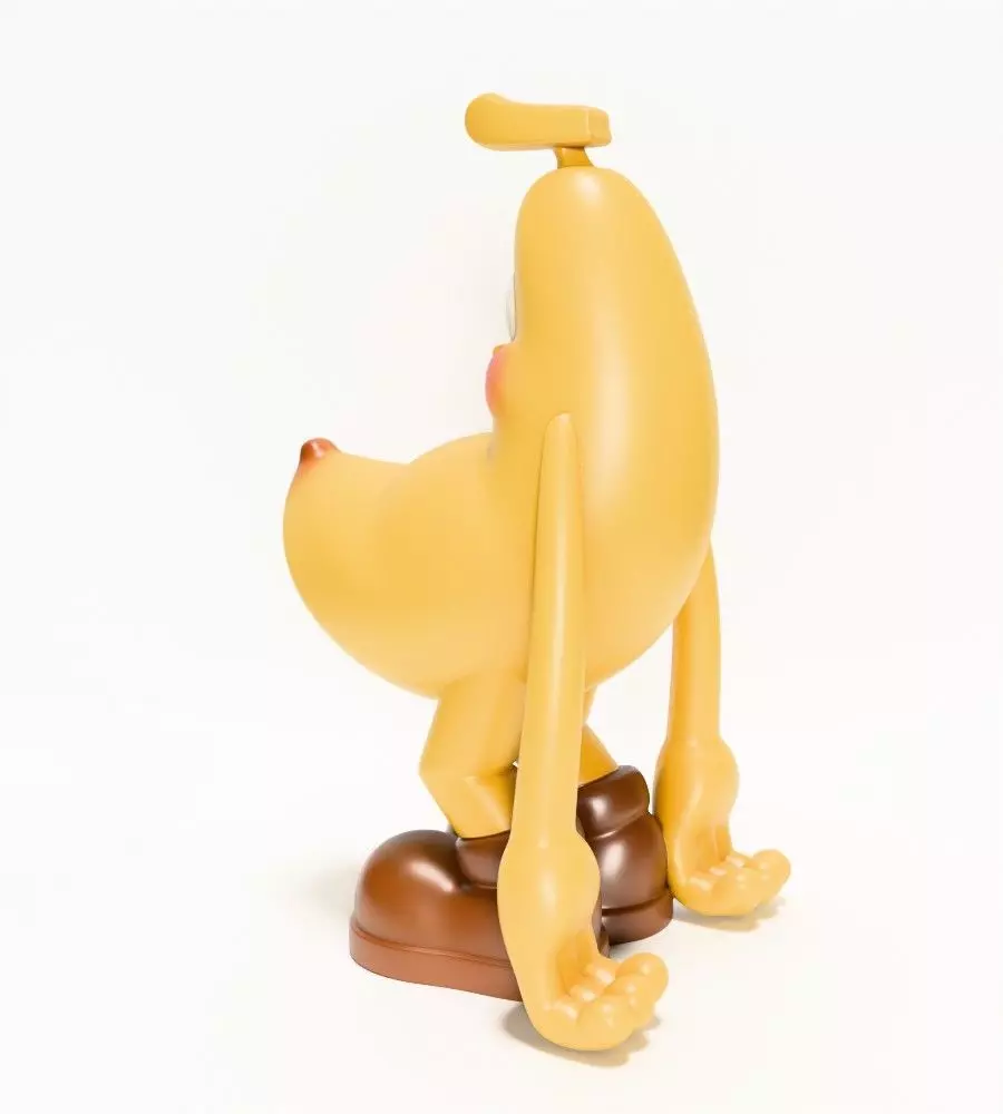 Banana Blushing Peel POP MART toy 3D print model_8