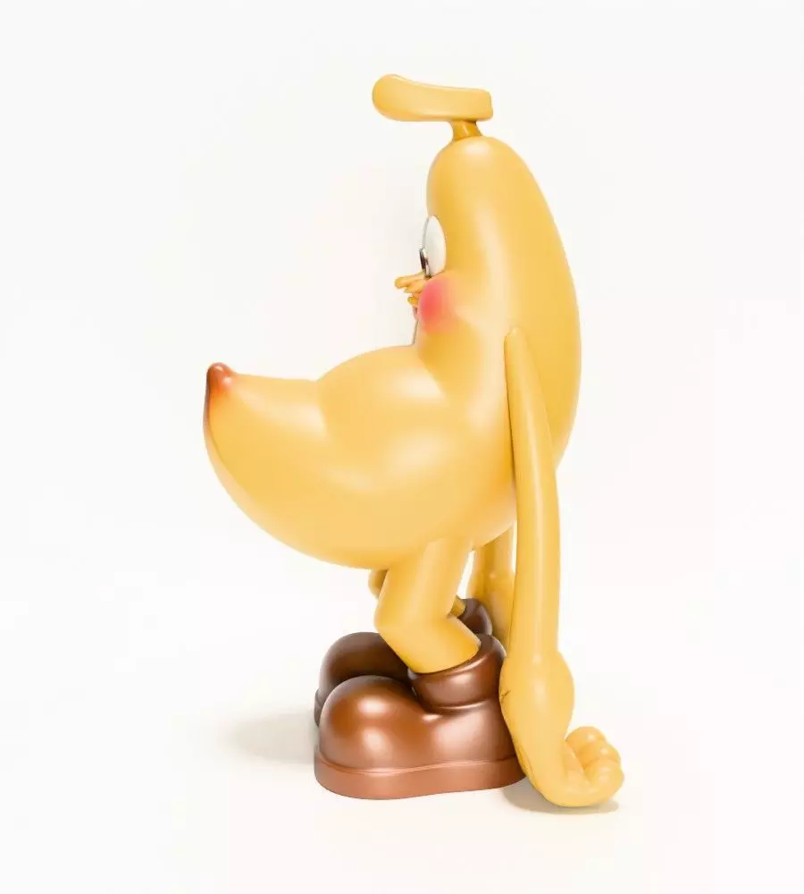 Banana Blushing Peel POP MART toy 3D print model_6