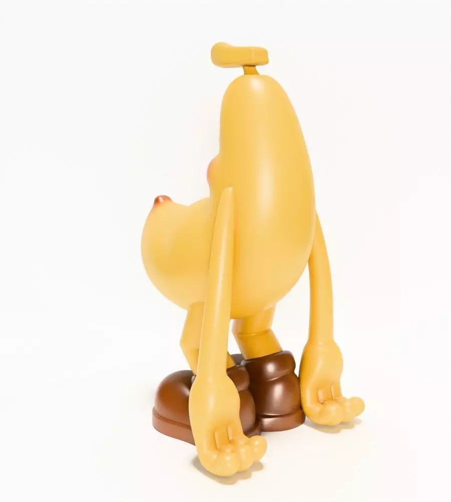 Banana Blushing Peel POP MART toy 3D print model_9
