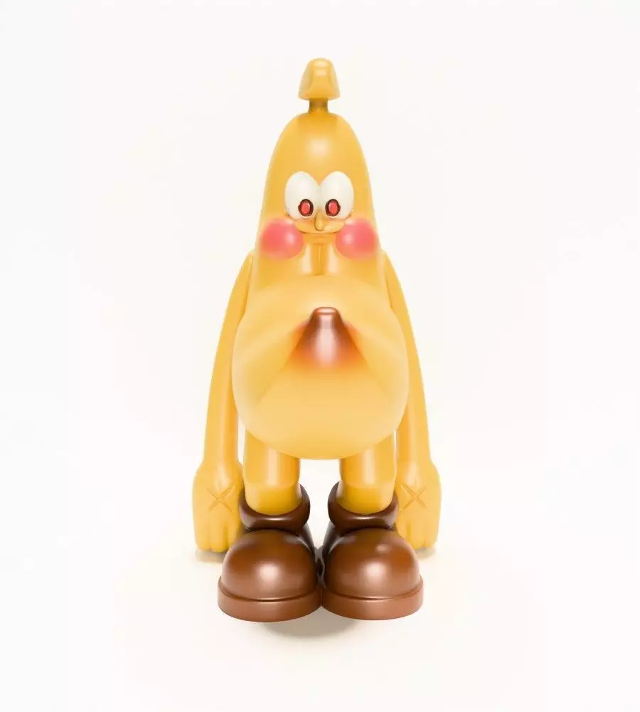 Banana Blushing Peel POP MART toy 3D print model_22