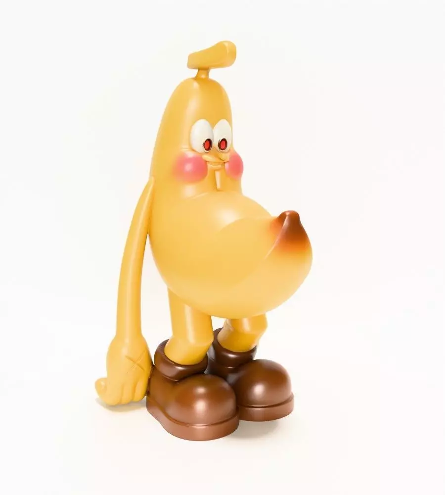 Banana Blushing Peel POP MART toy 3D print model_20