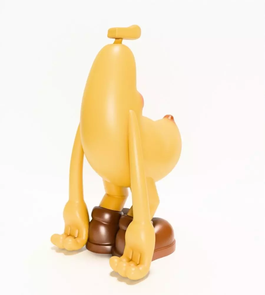 Banana Blushing Peel POP MART toy 3D print model_14