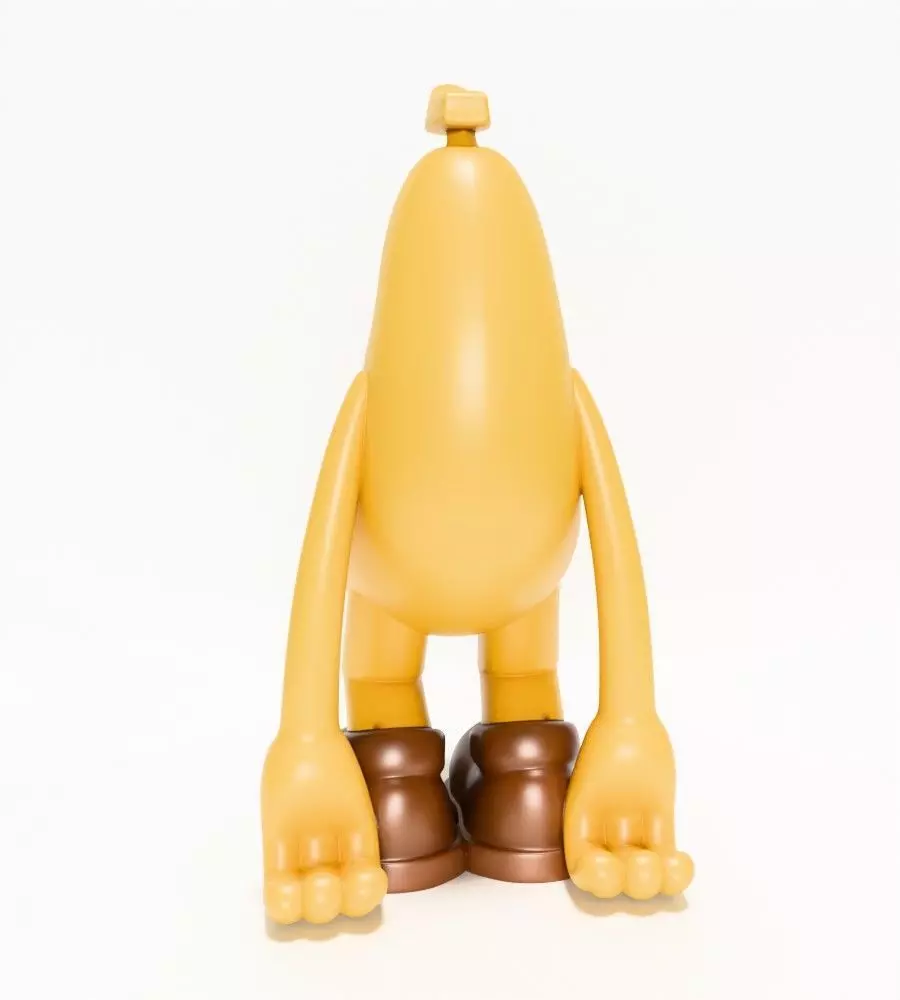 Banana Blushing Peel POP MART toy 3D print model_11