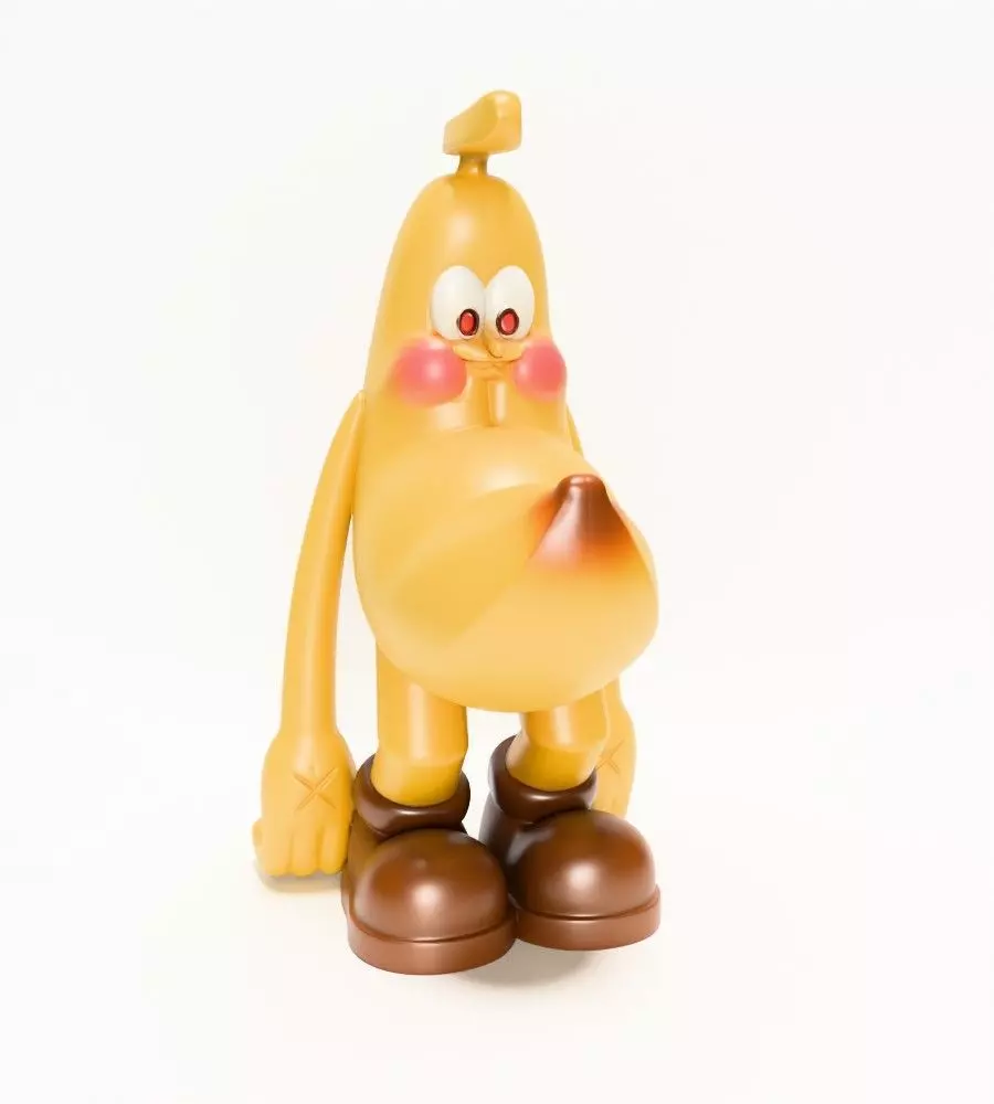 Banana Blushing Peel POP MART toy 3D print model_21