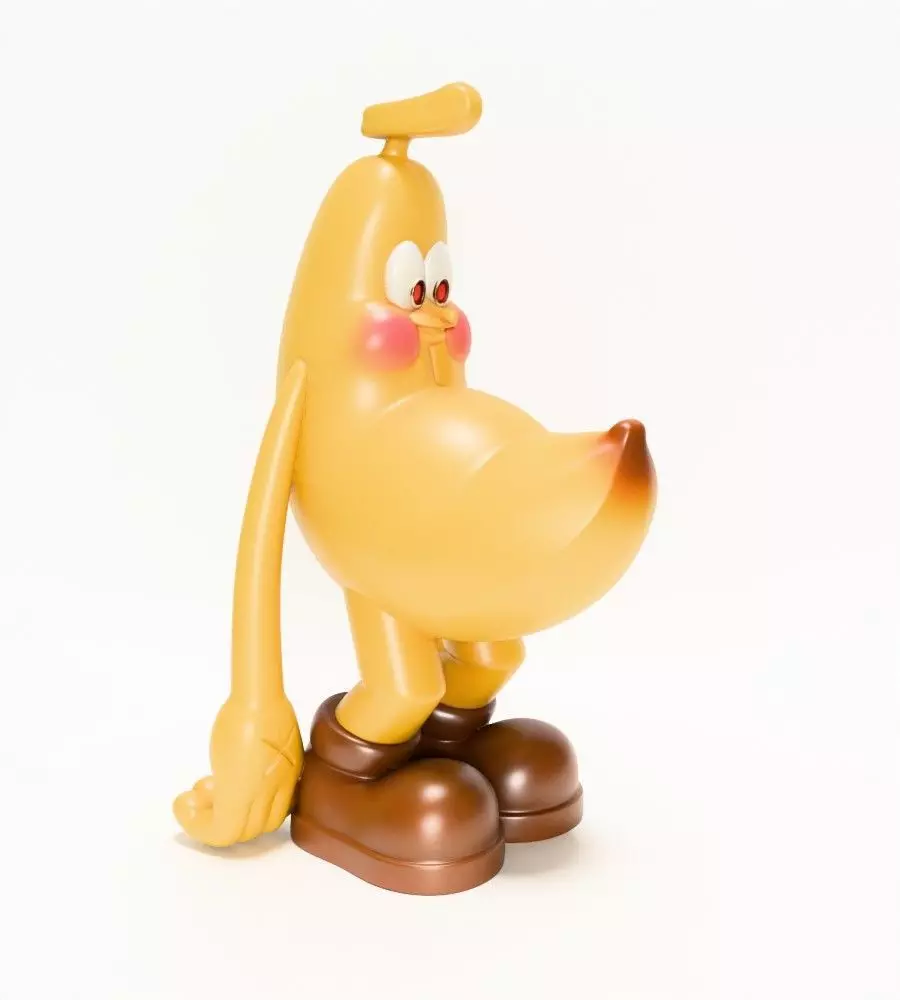 Banana Blushing Peel POP MART toy 3D print model_19