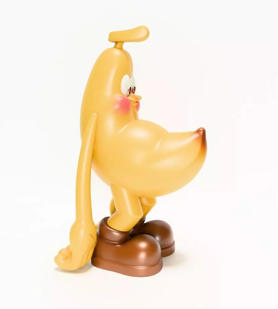 Banana Blushing Peel POP MART toy 3D print model_18