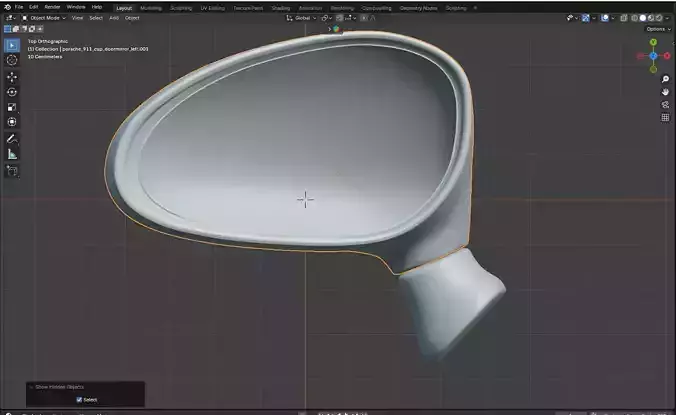Car Mirror 3d print ready model