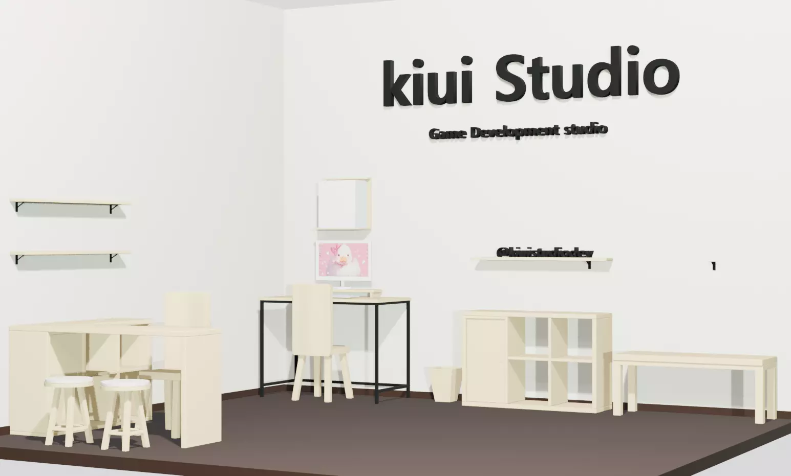 Office furniture - Game assets 21 items Low-poly 3D model_11