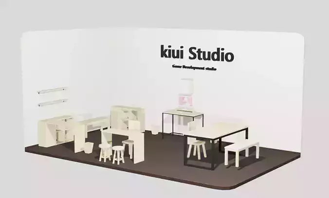 Office furniture - Game assets 21 items Low-poly 3D model Office furniture - Game assets 21 items Low-poly 3D model