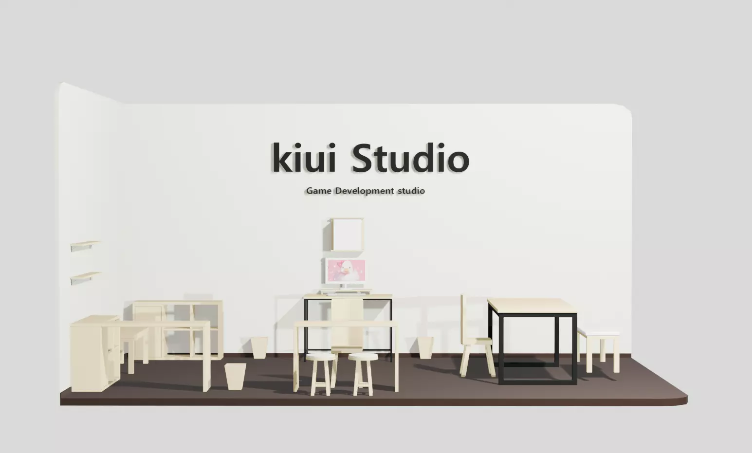 Office furniture - Game assets 21 items Low-poly 3D model_12