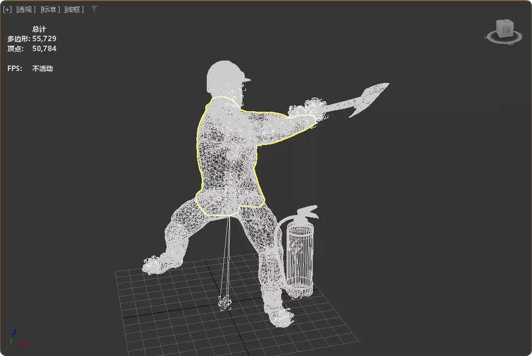 Realistic Firefighter Heroic Fireman Fully Rigged Axe Animations Low-poly 3D model_13